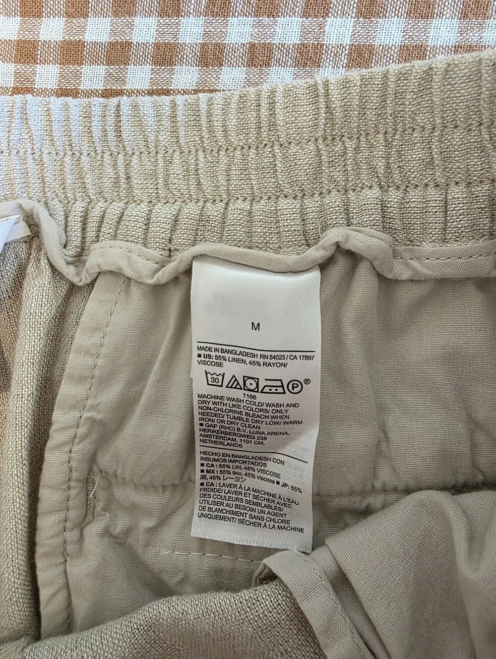 Banana Republic Linen Blend Wide Leg Pants M